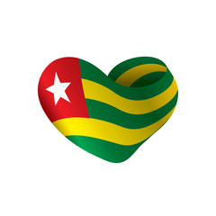 togo flag, vector illustration