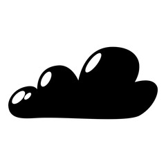 Internet cloud icon, simple black style