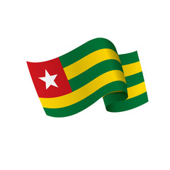 togo flag, vector illustration