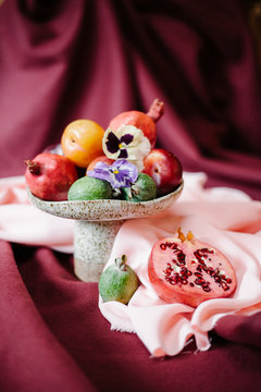 Still Life with fruit and ceramics