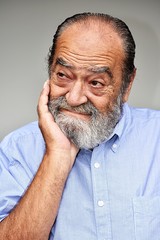 Fototapeta premium Thoughtful Senior Colombian Male