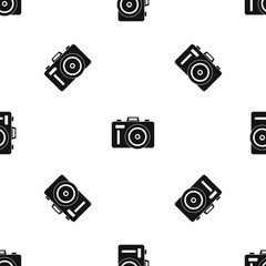 Photocamera pattern seamless black