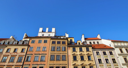 Fototapeta premium Casas de colores en Varsovia, Polonia