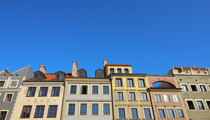 Casas de colores en Varsovia, Polonia