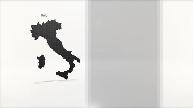 Motion Graphics Country information infographic background - Italy