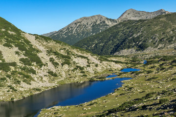 Naklejka na ściany i meble Amazing landscape with Chairski lakes, Pirin Mountain, Bulgaria