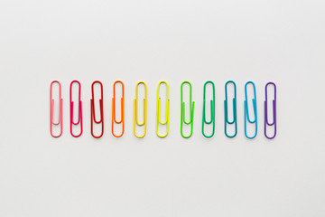 Rainbow paperclips