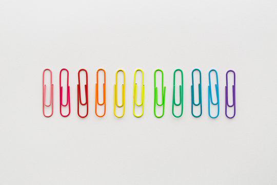 Rainbow paperclips