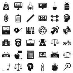 Libra icons set, simple style