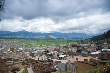 Fototapeta na wymiar GUATEMALA San Andres Xecul, valley in Totonicapan.