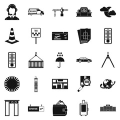 Dispatcher icons set, simple style