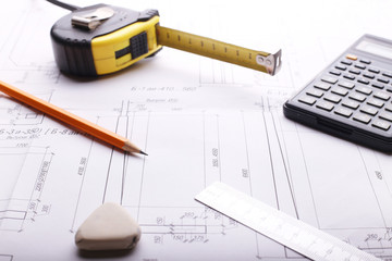 plan - drawing on the table