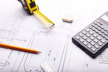 plan - drawing on the table