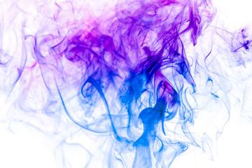 Fototapeta premium Colored smoke on white background