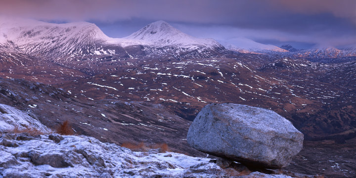 Dawn over the Mamores, Glencoe, Scottish Highlands