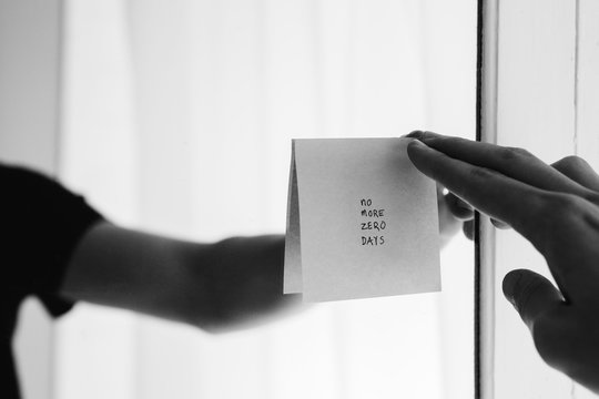 Motivational Note Stuck To Mirror