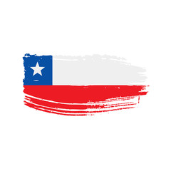 Chile flag, vector illustration