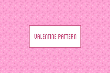 Vector hearts and flowers pattern. Design of hand drawn objects for St. Valentine's day, wedding