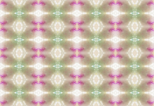 Neon colored kaleidoscopic pattern photographed with macro lens inside kaleidoscope