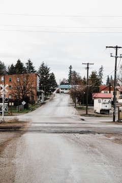 Street in rural Idaho town.