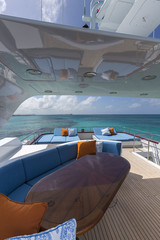 Vacation on Motor Yacht, details of Interior Luxury Yacht from Bahamas to Caribbean