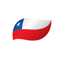 Chile flag, vector illustration