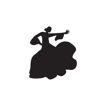 the silhouette of flamenco icon. Dance elements. Premium quality graphic design icon. Simple love icon for websites, web design, mobile app, info graphics