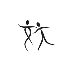 dancing couple icon. Dance elements. Premium quality graphic design icon. Simple love icon for websites, web design, mobile app, info graphics