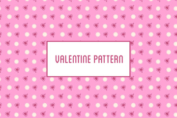 Naklejka premium Vector hearts and flowers pattern. Design of hand drawn objects for St. Valentine's day, wedding