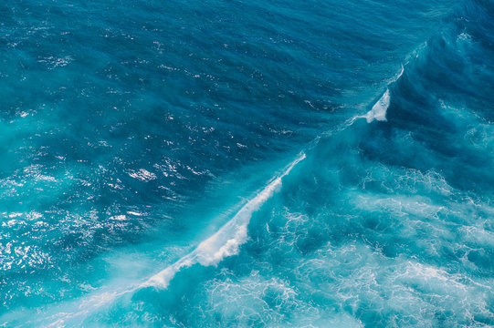 Rolling wave at seaside