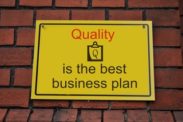 Quality is the best business plan - obrazy, fototapety, plakaty