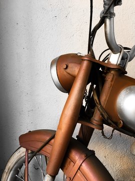 Vintage scooter closeup