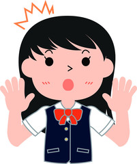 Girl's honor student Japanese surprised