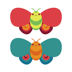 cute butterfly flying icon