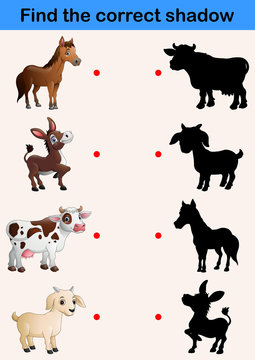Find correct shadow farm animals collection