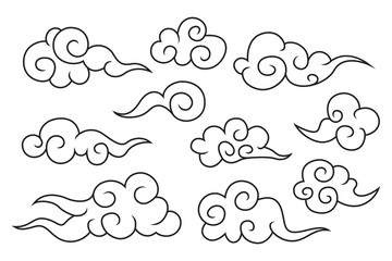 Collection of symbol chinese cloud symbols - 187561986