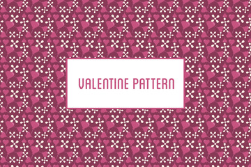 Vector hearts and flowers pattern. Design of hand drawn objects for St. Valentine's day, wedding