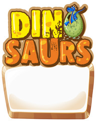 Border template with dinosaur egg