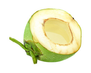 Coconut juice isolated on white background