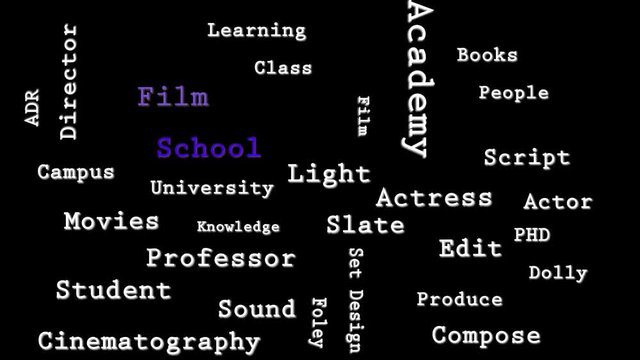 Film School Word Cloud Animation