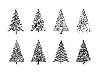 Christmas tree, collection for your design