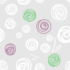 Seamless vector pattern with roses