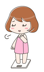 バスタオルを巻いて安心する女性