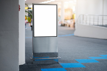 blank advertising billboard at airport.