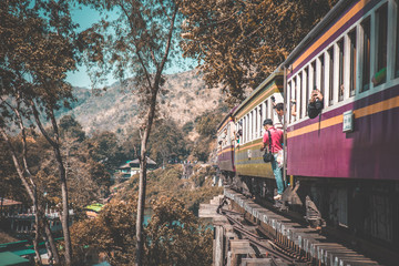 Naklejka premium Death Railway in Kanchanaburi, Thailand