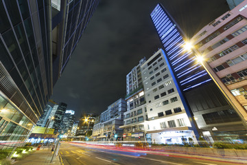Fototapeta na wymiar midtown of Hong Kong city at night