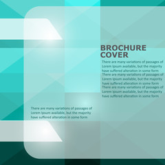 Obraz na płótnie Canvas vector abstract teal brochure cover design
