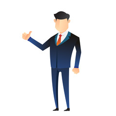 young businessman illustration thumb up