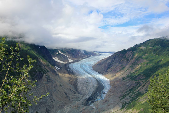 Salmon Glacier near Hyder, Alaska and Stewart, Canada, the glacier is located right on the canadian side of the booarder in British Columbia, Canada