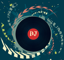 Dance music.DJ card